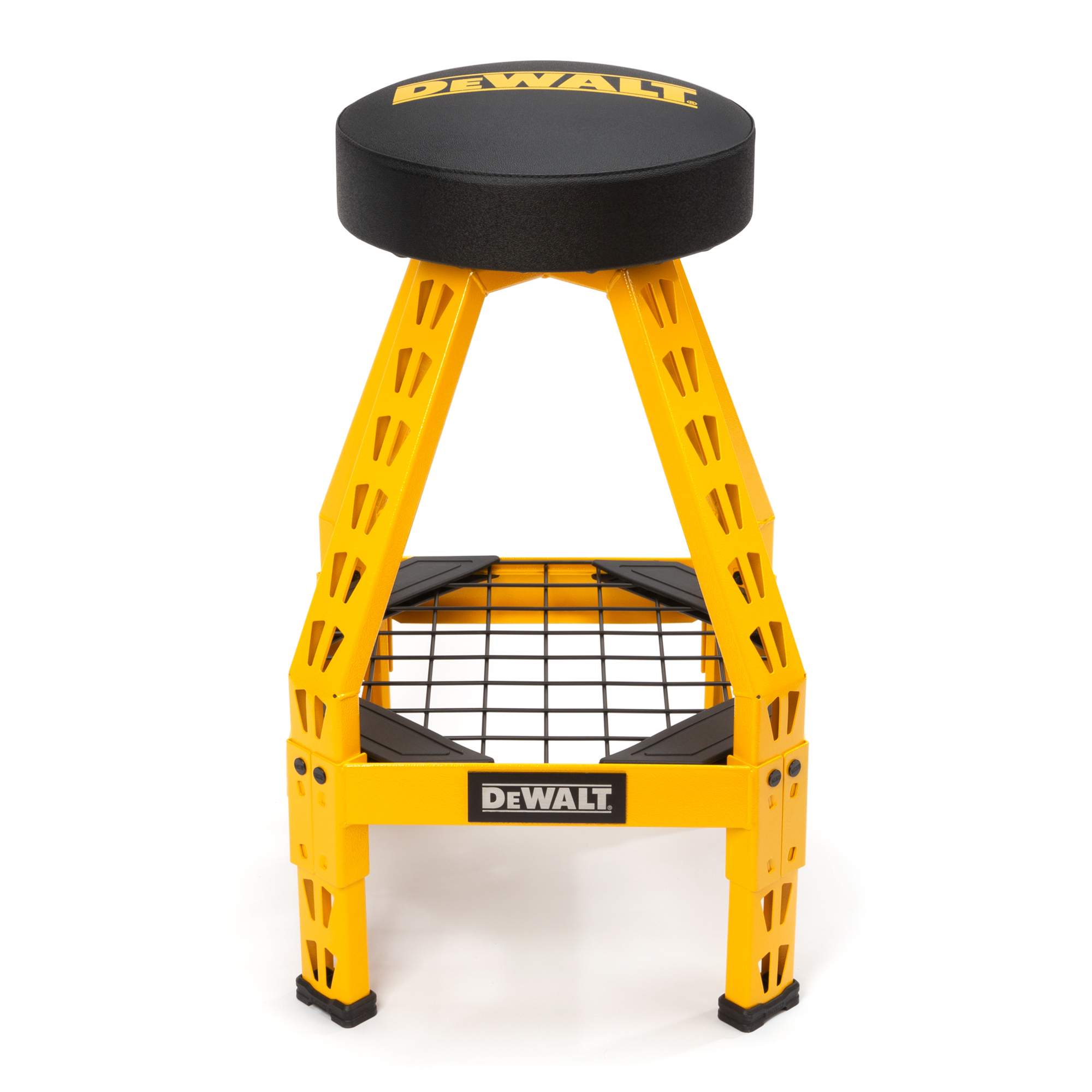 DEWALT Swivel Shop Stool — Heavy-Duty, 300-Lb. Capacity, Foam-Padded Seat, Model# DXSTFH030